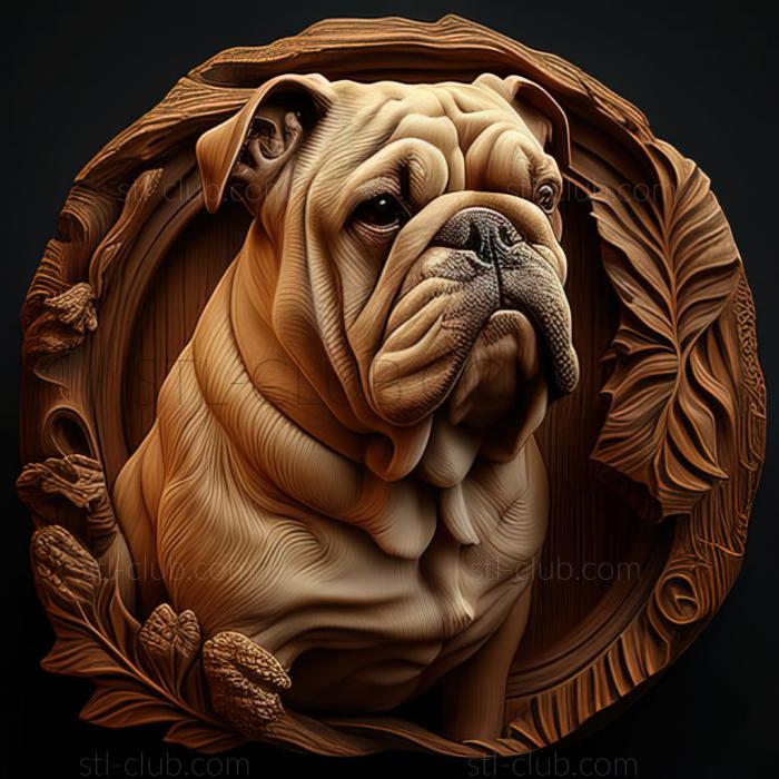 3D model st English Bulldog dog (STL)